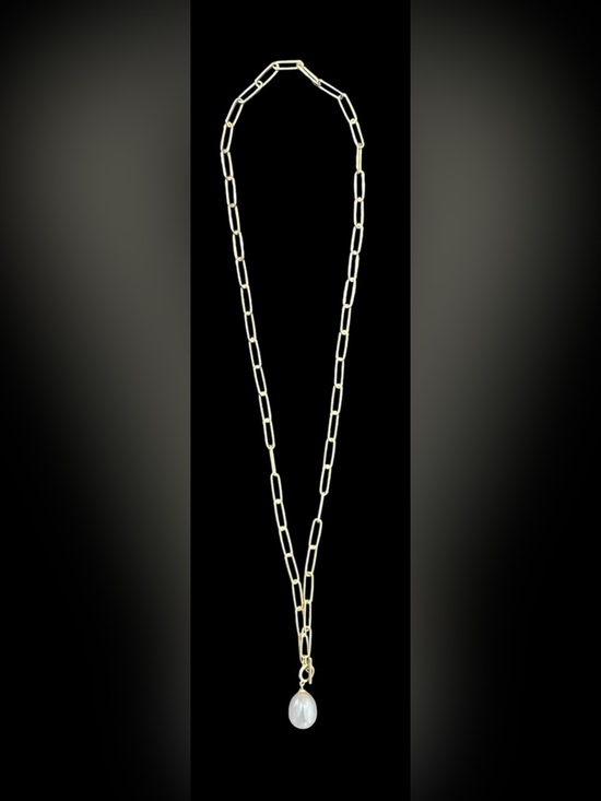 Jewelry - Pearl Toggle Necklace, Gold Over Sterling Silver